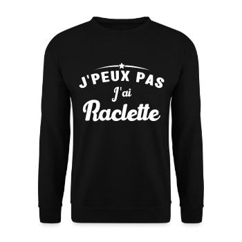 J'peux pas j'ai raclette - Sweat-shirt Unisexe - noir - Devant - Alina (178cm) & Michal (187cm)