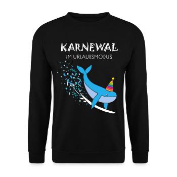 Carnival, Carnival, Confetti, Surfing, Surfer, Surfboard - Unisex Sweatshirt - black - Front - Alina (178cm) & Michal (187cm)