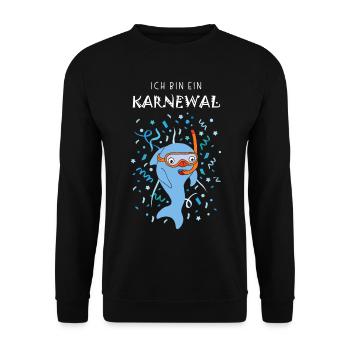 I'm a Carnewal Confetti Snorkeling Diving - Unisex Sweatshirt - black - Front - Alina (178cm) & Michal (187cm)