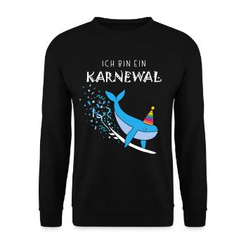 I'm a Carnival, Carnival, Confetti, Surfing, Sea - Unisex Sweatshirt - black - Front - Alina (178cm) & Michal (187cm)