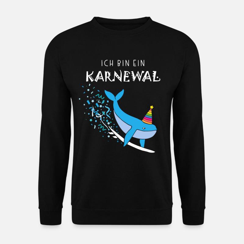 Ich bin ein Karnewal Karneval Konfetti Surfen Meer - Unisex Pullover - Schwarz