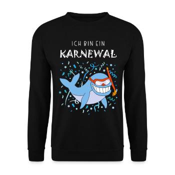 I'm a Carnewal Confetti Diving Beach Vacation - Unisex Sweatshirt - black - Front - Alina (178cm) & Michal (187cm)
