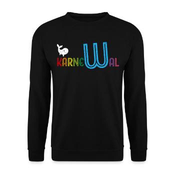 Carnival, Carnival, Confetti, Shrove Monday, Fools - Unisex Sweatshirt - black - Front - Alina (178cm) & Michal (187cm)
