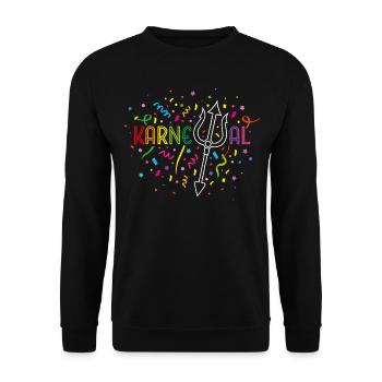 Carnival, Carnival, Confetti, Fasnacht, Fastelovend - Unisex Sweatshirt - black - Front - Alina (178cm) & Michal (187cm)