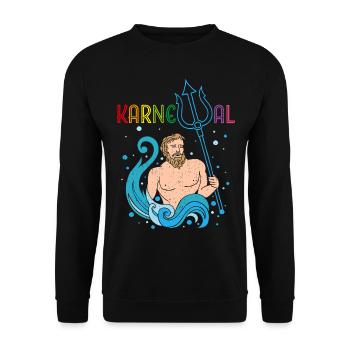Carnival Confetti Poseidon Fastelovend - Unisex Sweatshirt - black - Front - Alina (178cm) & Michal (187cm)
