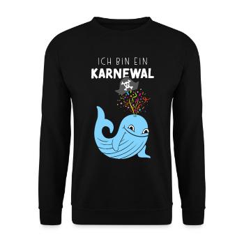Je suis un carnaval, carnaval, confettis, pirate, - Sweat-shirt Unisexe - noir - Devant - Alina (178cm) & Michal (187cm)
