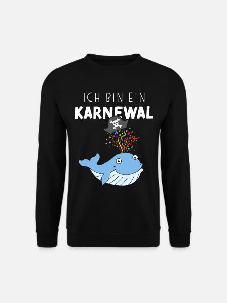 Ich bin ein Karnewal Karneval Konfetti Pirat - Unisex Pullover - Schwarz