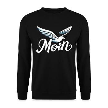 Moin - Unisex Sweatshirt - black - Front - Alina (178cm) & Michal (187cm)