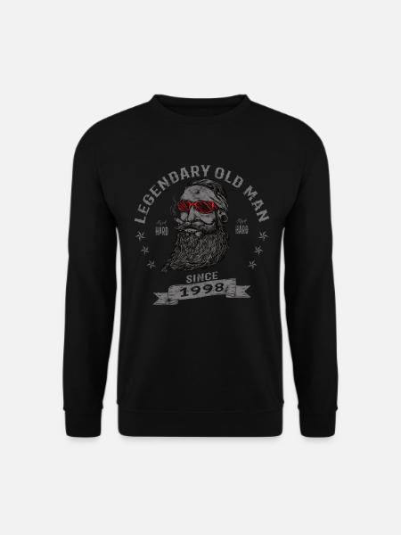 1998 Geburtstag Legendary Old Man - Unisex Pullover - Schwarz