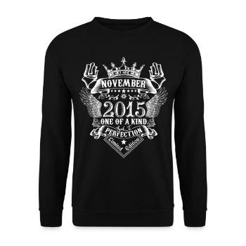November 2015 Anniversary November 2015 November - Unisex Sweatshirt - black - Front - Alina (178cm) & Michal (187cm)