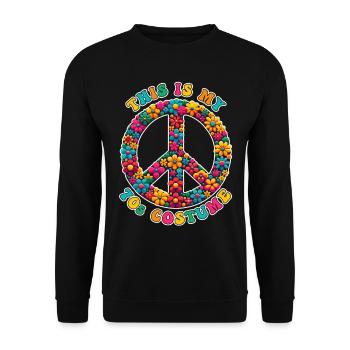 70er Jahre 1970er Siebziger Party Outfit Kostüm - Unisex Pullover - Schwarz - Vorne - Alina (178cm) & Michal (187cm)