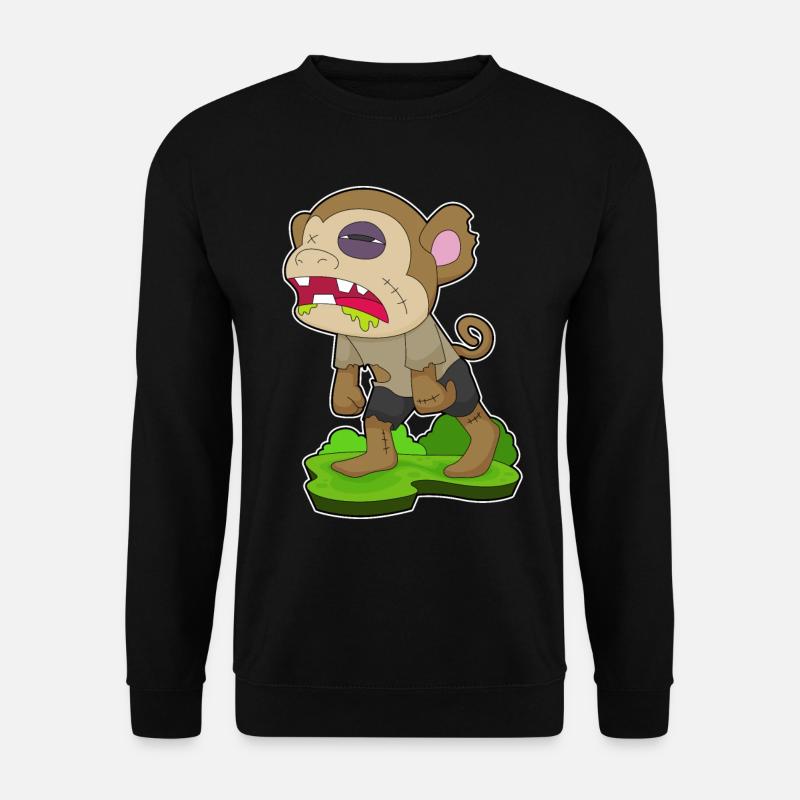 Monkey Halloween Zombie - Unisex Sweatshirt - black