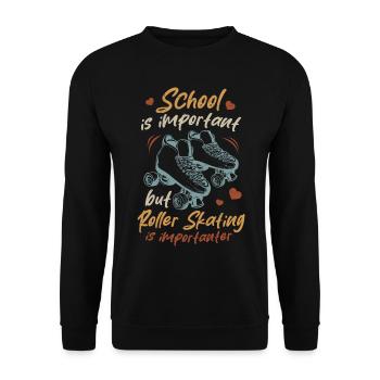 Roller Skating Kids Roller Skates Roller Skater Ki - Unisex Pullover - Schwarz - Vorne - Alina (178cm) & Michal (187cm)