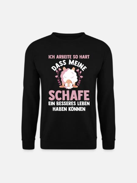 Schaf Schäfer Schäferei Bauer Landwirt Bauernhof S - Unisex Pullover - Schwarz