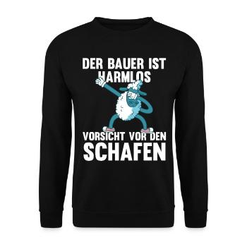 Schaf Schäfer Schäferei Bauer Landwirt Bauernhof S - Unisex Pullover - Schwarz - Vorne - Alina (178cm) & Michal (187cm)