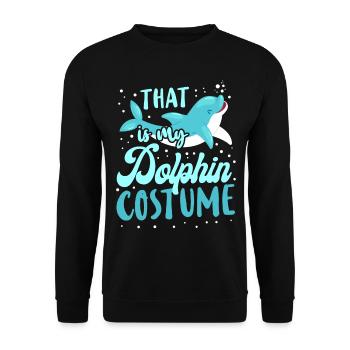 Dolphin Halloween That Is My - Unisex Pullover - Schwarz - Vorne - Alina (178cm) & Michal (187cm)