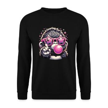 Gorilla with sunglasses - Unisex Sweatshirt - black - Front - Alina (178cm) & Michal (187cm)