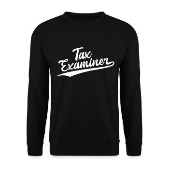 Retro Swoosh Job - Tax Examiner - Unisex Sweatshirt - black - Front - Alina (178cm) & Michal (187cm)