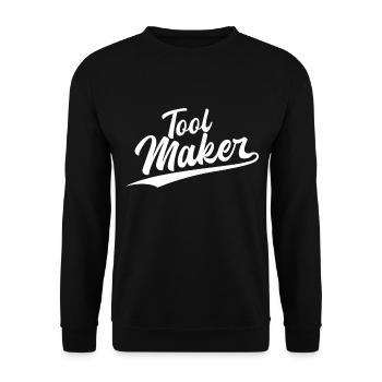 Retro Swoosh Job - Tool Maker - Unisex Sweatshirt - black - Front - Alina (178cm) & Michal (187cm)