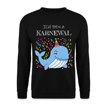 Karneval Fasching Konfetti Köln Kölle Colonia Jeck - Unisex Pullover - Schwarz - Vorne - Alina (178cm) & Michal (187cm)