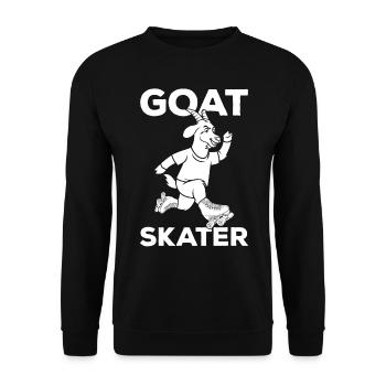 Funny Roller Skater Goat Roller Skating GOAT Skate - Unisex Sweatshirt - black - Front - Alina (178cm) & Michal (187cm)