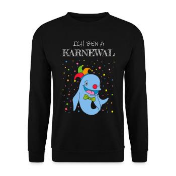 Karneval Fasching Fasnacht Konfetti Kölsch Jeck - Unisex Pullover - Schwarz - Vorne - Alina (178cm) & Michal (187cm)