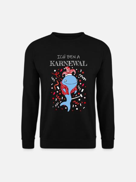 Karneval Konfetti Köln Rot Weiß Rut un Wiess - Unisex Pullover - Schwarz