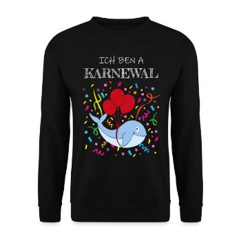 Kölner Karneval Kölsch Konfetti Fasching Jecken - Unisex Pullover - Schwarz - Vorne - Alina (178cm) & Michal (187cm)