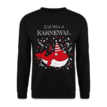 Echter Kölner Karneval Konfetti Kostümersatz Köln - Unisex Pullover - Schwarz - Vorne - Alina (178cm) & Michal (187cm)