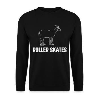 Funny Roller Skating Goat Roller Skates - Unisex Pullover - Schwarz - Vorne - Alina (178cm) & Michal (187cm)