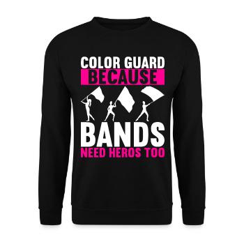 Drapeau agitant la fanfare garde de couleur - Sweat-shirt Unisexe - noir - Devant - Alina (178cm) & Michal (187cm)