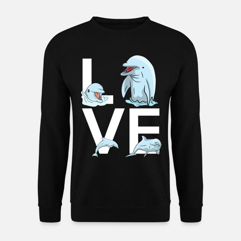 Dolphin Love - Unisex Sweatshirt - black