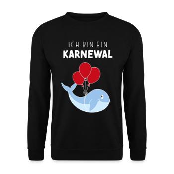 Ich bin ein Karnewal Karneval Jecken Kostümersatz - Unisex Pullover - Schwarz - Vorne - Alina (178cm) & Michal (187cm)