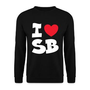 I Love SB Saarbrücken Saarland Saarländisch Saar - Unisex Sweatshirt - black - Front - Alina (178cm) & Michal (187cm)