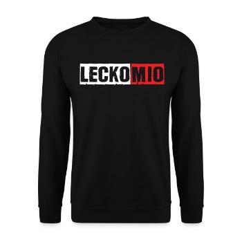 Lecko Mio Saarland Saarländischer Spruch - Unisex Pullover - Schwarz - Vorne - Alina (178cm) & Michal (187cm)