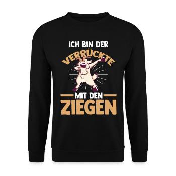 Ziege Ziegenbauer Bauernhof Landwirt Bauer Ziegen - Unisex Pullover - Schwarz - Vorne - Alina (178cm) & Michal (187cm)