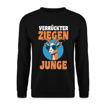 Ziege Ziegenbauer Bauernhof Landwirt Bauer Ziegen - Unisex Pullover - Schwarz - Vorne - Alina (178cm) & Michal (187cm)