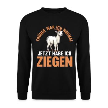 Ziege Ziegenbauer Bauernhof Landwirt Bauer Ziegen - Unisex Pullover - Schwarz - Vorne - Alina (178cm) & Michal (187cm)