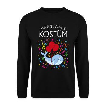 Karnewal Karneval Fasching Konfetti Kostümersatz - Unisex Pullover - Schwarz - Vorne - Alina (178cm) & Michal (187cm)