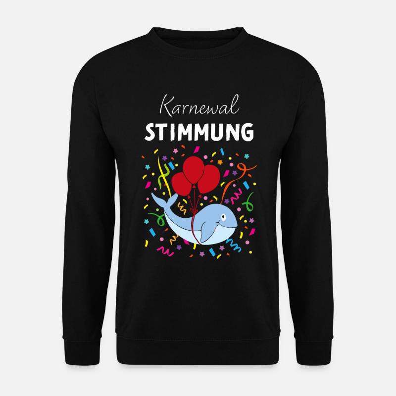 Karnewal Karneval Konfetti 11.11. Rosenmontag Jeck - Unisex Pullover - Schwarz