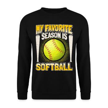 Joueur de softball, dicton sportif drôle - Sweat-shirt Unisexe - noir - Devant - Alina (178cm) & Michal (187cm)
