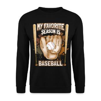 Baseball, Funny Sports Saying Baseball Glove - Unisex Sweatshirt - black - Front - Alina (178cm) & Michal (187cm)