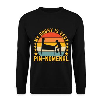 Pinball Flipper - Unisex Sweatshirt - black - Front - Alina (178cm) & Michal (187cm)