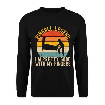 Pinball Flipper - Unisex Sweatshirt - black - Front - Alina (178cm) & Michal (187cm)