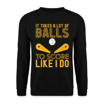 Pinball Flipper - Unisex Sweatshirt - black - Front - Alina (178cm) & Michal (187cm)
