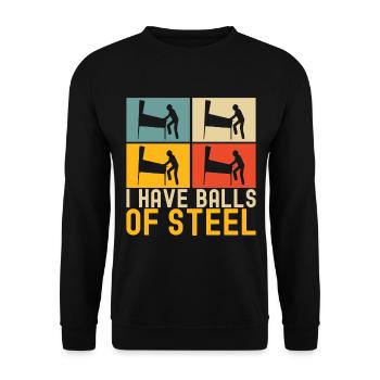 Pinball Flipper - Unisex Sweatshirt - black - Front - Alina (178cm) & Michal (187cm)