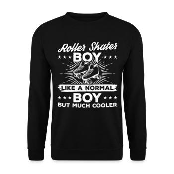 Roller Skater Boy Roller Skating Boy - Unisex Sweatshirt - black - Front - Alina (178cm) & Michal (187cm)