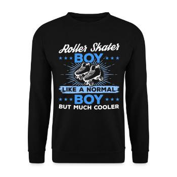 Roller Skates Roller Skating Boy - Roller Skater B - Unisex Pullover - Schwarz - Vorne - Alina (178cm) & Michal (187cm)