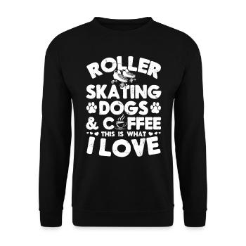 Patins à roulettes Patins à roulettes et propriétaire de chien - Sweat-shirt Unisexe - noir - Devant - Alina (178cm) & Michal (187cm)