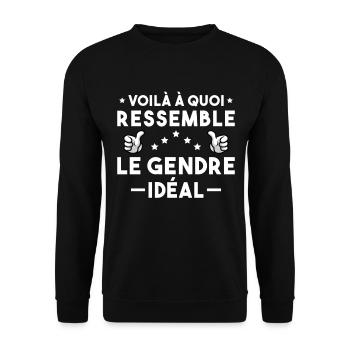Voilà à quoi ressemble le gendre idéal - Sweat-shirt Unisexe - noir - Devant - Alina (178cm) & Michal (187cm)